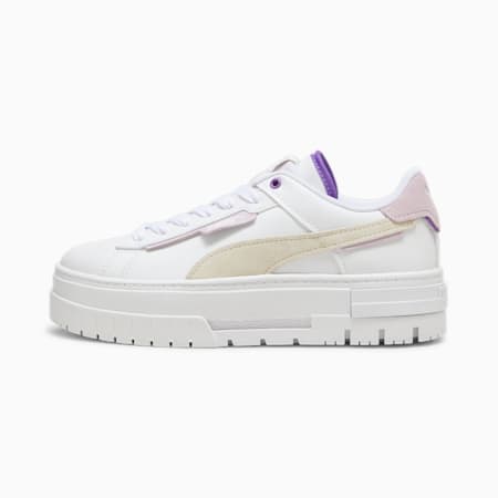 Mayze Crashed sneakers voor dames, PUMA White-Grape Mist, small