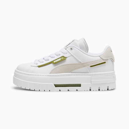 Mayze Crashed sneakers voor dames, PUMA White-Vapor Gray, small