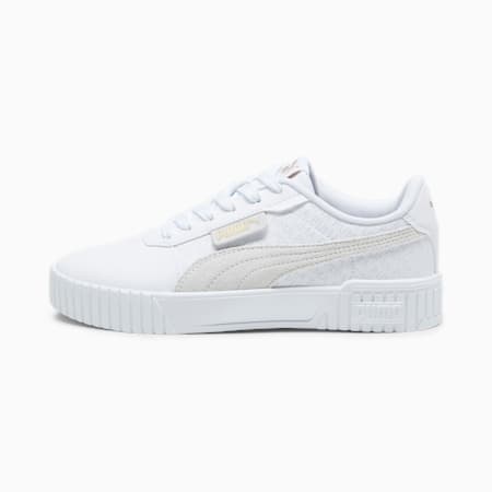 รองเท้าผ้าใบผู้หญิง Carina 2.0, PUMA White-PUMA Gold, small-THA