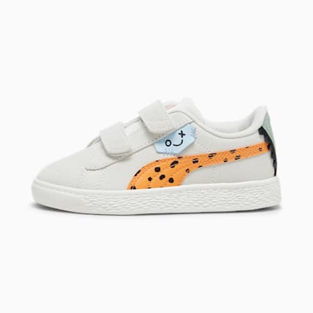 Suede Classic Mix Match Kids' Sneakers, Warm White-Bright Melon, small-THA