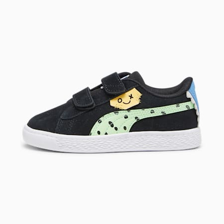 รองเท้าผ้าใบเด็ก Suede Classic Mix Match, PUMA Black-Spring Fern, small-THA