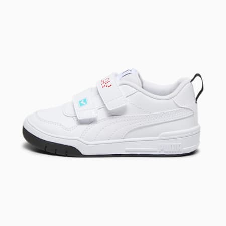 PUMA Multiflex Play V Kids' Sneakers, PUMA White-PUMA White-For All Time Red, small-PHL