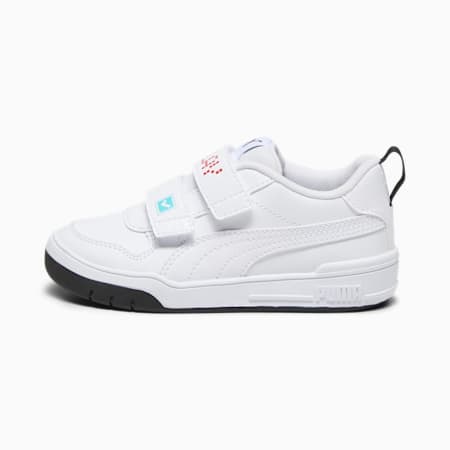 PUMA Multiflex Play V Kids' Sneakers, PUMA White-PUMA White-For All Time Red, small-SEA