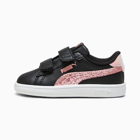 Baskets PUMA Smash 3.0 Star Glo Enfant, PUMA Black-Peach Smoothie-PUMA White, small