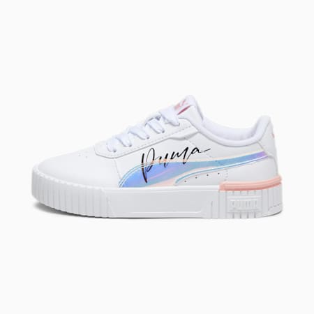 Carina 2.0 Crystal Wing Kids' Sneakers, PUMA White-Peach Smoothie-PUMA Black, small-PHL