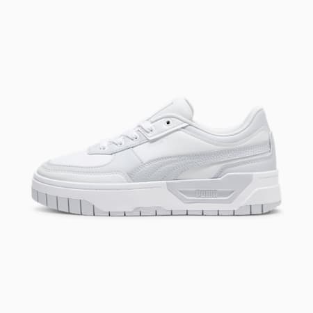 Cali Dream Leather Sneakers Women, PUMA White-Silver Mist, small