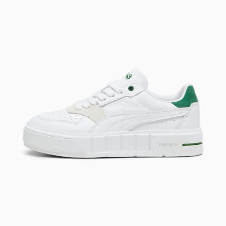 Cali Court Match sneakers voor dames, PUMA White-Archive Green, small