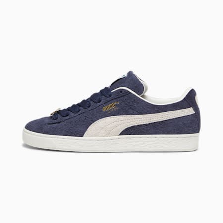 Suede Fat Lace Unisex Sneakers, New Navy-Frosted Ivory, small-AUS