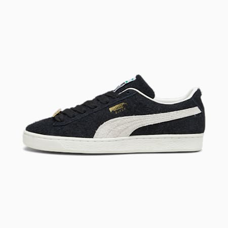 Suede Fat Lace Sneakers, PUMA Black-Warm White, small