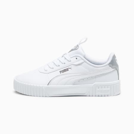 Damskie sneakersy Carina 2.0 Pop Up Metallics, PUMA White-Matte Silver-PUMA Silver, small