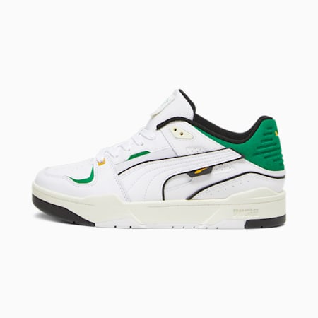 Slipstream Bball Sneakers, PUMA White-Archive Green, small