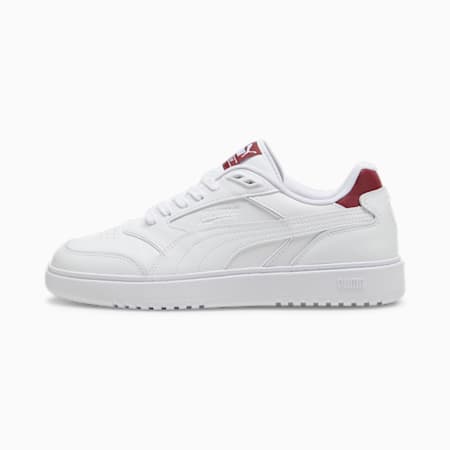 PUMA Doublecourt Sneakers Unisex, PUMA White-Team Regal Red, small