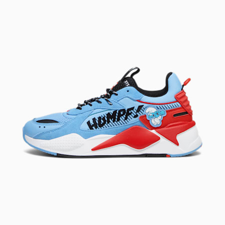 Sepatu Sneaker PUMA x THE SMURFS RS-X, Team Light Blue-PUMA Red, small-IDN