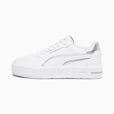 Cali Court Metallic Women's Sneakers, PUMA White-PUMA Silver, small-AUS