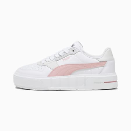 PUMA Cali Court leren damessneakers, PUMA White-Future Pink, small