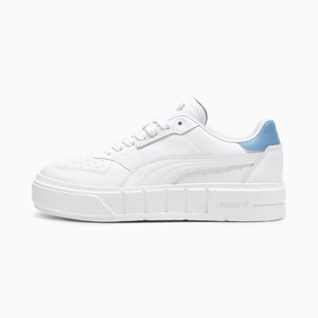 PUMA Cali Court leren damessneakers, PUMA White-Zen Blue, small