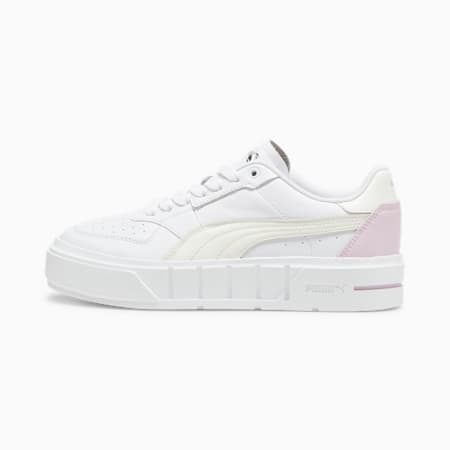 Cali Court Leather Women's Sneakers, PUMA White-Grape Mist, small-AUS