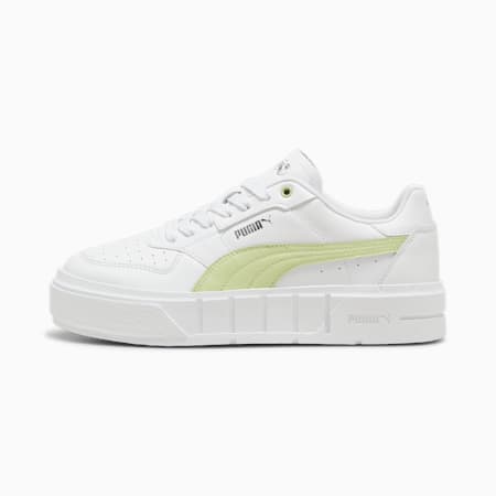 Cali Court Leather Women's Sneakers, PUMA White-Cool Cucumber, small-AUS