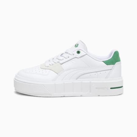 Cali Court Match Youth Sneakers, PUMA White-Archive Green, small