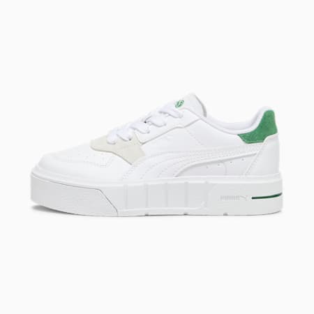Cali Court Match Sneakers - Girls 4-8 years, PUMA White-Archive Green, small-AUS