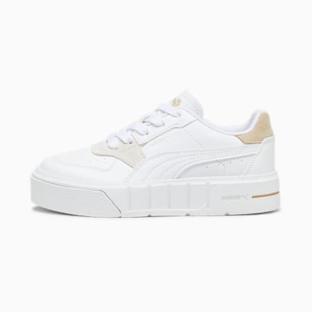 Cali Court Match Kids' Sneakers, PUMA White-Granola, small-THA