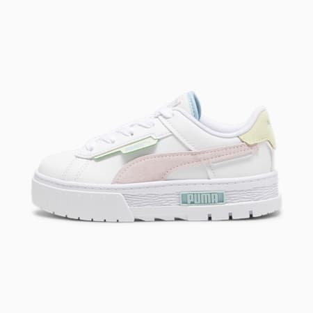 Mayze Crashed Kids' Sneakers, PUMA White-Whisp Of Pink, small