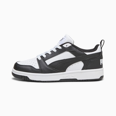Rebound V6 Lo Sneakers - Youth 8-16 years, PUMA White-PUMA Black, small-AUS