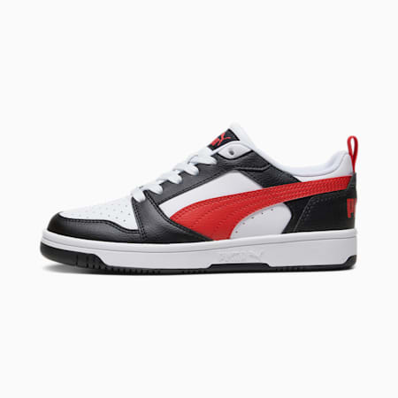 Rebound V6 Lo Sneakers - Youth 8-16 years, PUMA White-For All Time Red-PUMA Black, small-AUS
