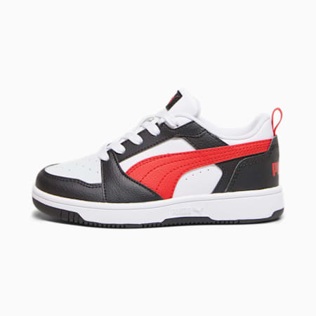 Rebound V6 Lo Little Kids' Sneakers, PUMA White-For All Time Red-PUMA Black, small