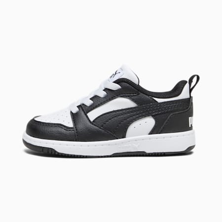 Rebound V6 Lo Toddlers' Sneakers, PUMA White-PUMA Black, small