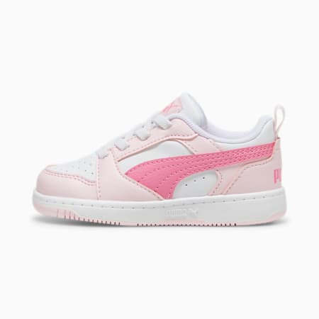 Rebound V6 Lo Toddlers' Sneakers, PUMA White-Fast Pink-Whisp Of Pink, small