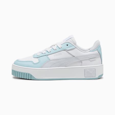Carina Street Youth Sneakers, PUMA White-Silver Mist, small