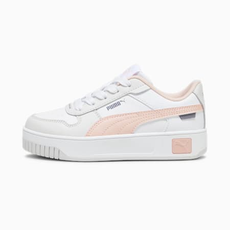Carina Street Sneakers Kinder, PUMA White-Rose Dust-Feather Gray, small