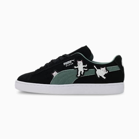 Sepatu Sneaker PUMA x RIPNDIP Suede Black, PUMA Black-Eucalyptus, small-IDN