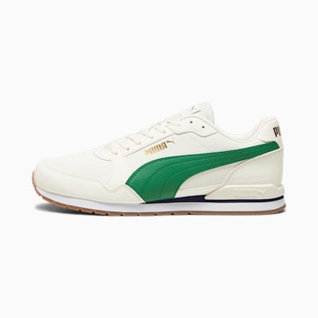 รองเท้าผ้าใบ ST Runner v3 75 ปี, Warm White-Archive Green-Gold, small-THA