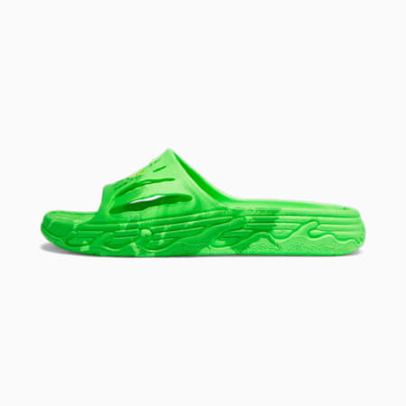 MB.03 Basketball Unisex Slides, PUMA Green-Fluro Yellow Pes-Fluro Green Pes, small-AUS