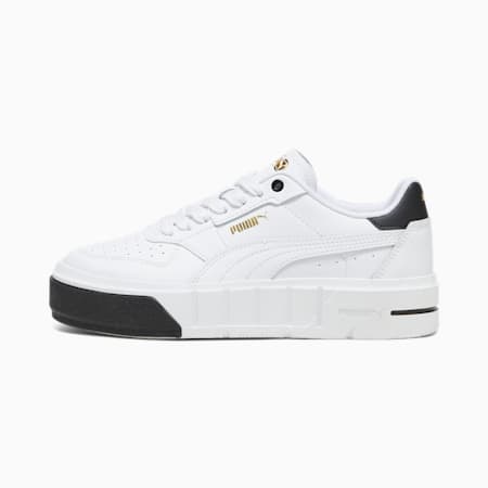 PUMA Cali Court leren sneakers voor jongeren, PUMA White-PUMA Black, small