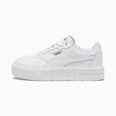 Cali Court Leather Sneakers - Girls 8-16 years, PUMA White-PUMA Gold, small-AUS