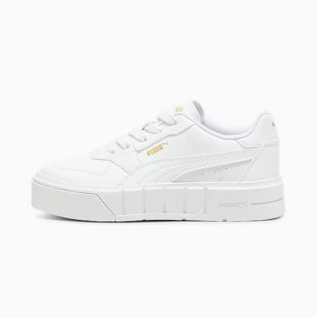 Cali Court Leather Sneakers - Girls 4-8 years, PUMA White-PUMA Gold, small-NZL