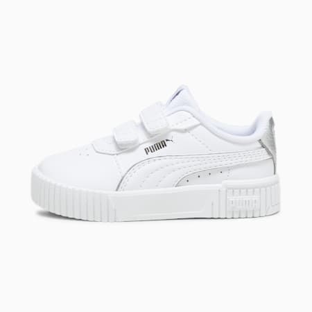 Carina 2.0 Pop Up Sneakers - Girls 0-4 years, PUMA White-Matte Silver-PUMA Silver, small-AUS