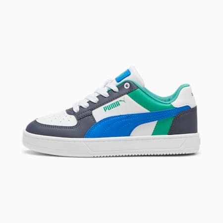 PUMA Caven 2.0 Block Sneakers - Youth 8-16 years, PUMA White-Hyperlink Blue-Galactic Gray, small-AUS