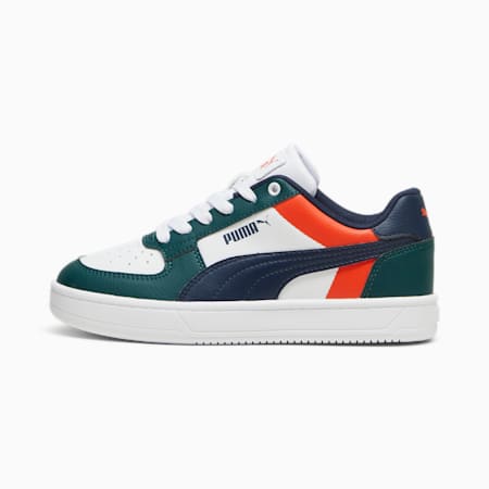 PUMA Caven 2.0 Block Sneakers - Youth 8-16 years, Dark Myrtle-Club Navy-PUMA White, small-AUS