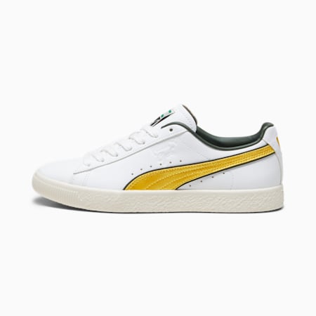 Clyde Varsity sneakers, PUMA White-Yellow Sizzle, small