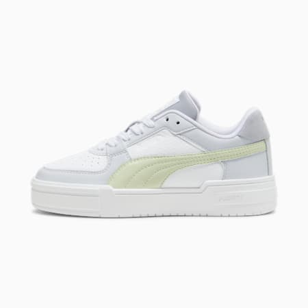 CA Pro Women's Sneakers, PUMA White-Green Illusion-Silver Mist, small