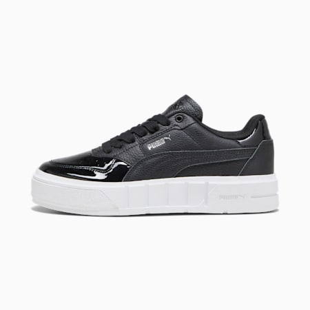 PUMA Cali Court Patent Women's Sneakers, PUMA Black-PUMA White, small-THA
