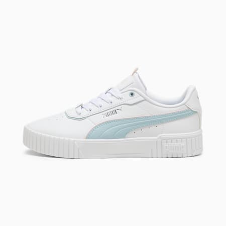 Carina 2.0 Lux Women s Sneakers in White Frosted Dew Silver Size 5 by PUMA