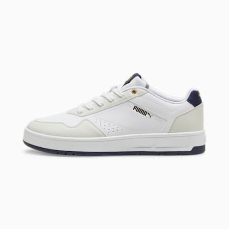 Court Classic Sneakers, PUMA White-Vapor Gray-PUMA Navy, small