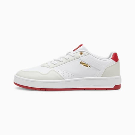 حذاء رياضي Court Classic, PUMA White-Vapor Gray-Club Red, small-DFA