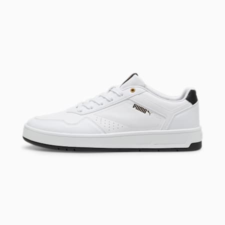 Sneakers Court Classic, PUMA White-PUMA Black-PUMA Gold, small