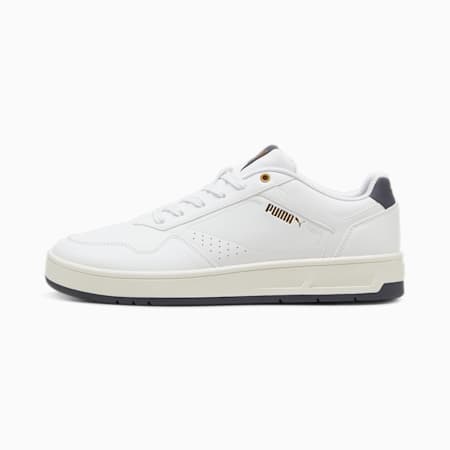 נעלי ספורט Court Classic, PUMA White-Galactic Gray-PUMA Gold, small-DFA